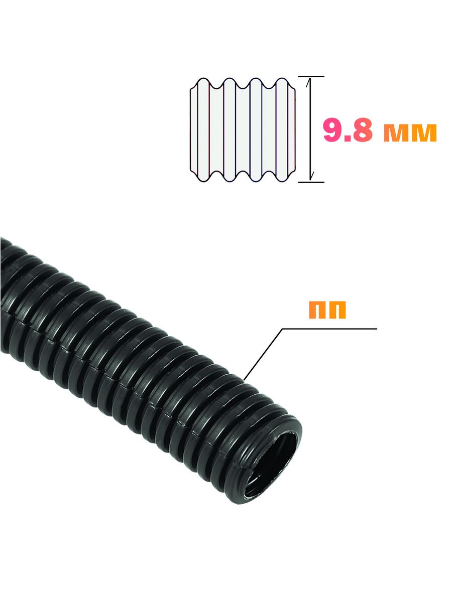 Гофра для автопроводки 
