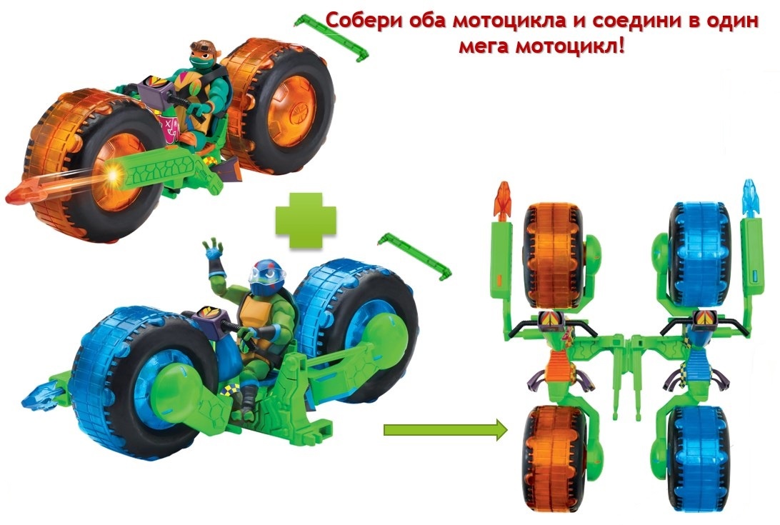 Игровой набор герои мультфильмов Черепашки Ниндзя Мотоцикл с фигуркой Майки  – купить в Москве, цены в интернет-магазинах на Мегамаркет