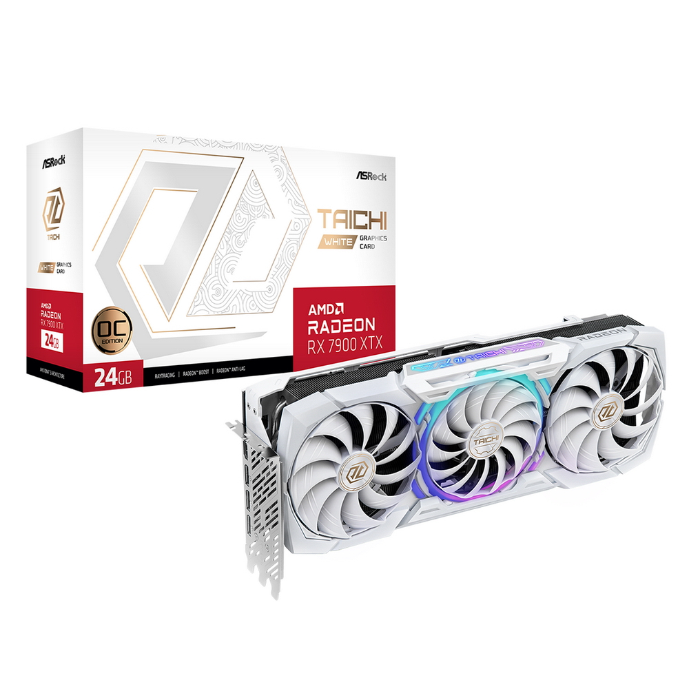 Видеокарта ASRock RX7900XTX Taichi White 24GB OC [RX7900XTX TCW 24GO], купить в Москве, цены в интернет-магазинах на Мегамаркет