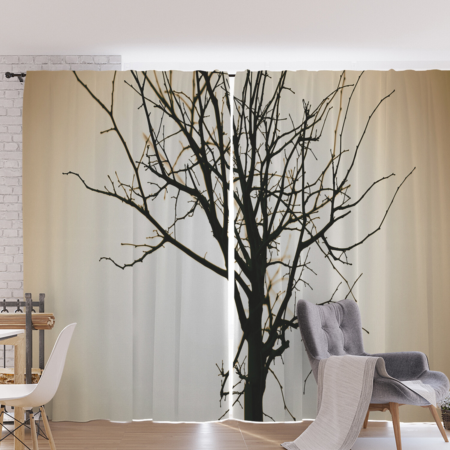 Шторы Под Дерево Купить