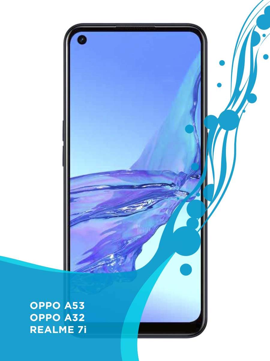 Защитное стекло 5D для Oppo A53, A54, A32, Realme 7i черный, с рамкой,  купить в Москве, цены в интернет-магазинах на Мегамаркет