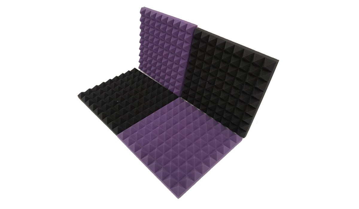 Набор акустического поролона Echoton Piramida 30 (450*450*50мм) темно-серый + фиолетовый
