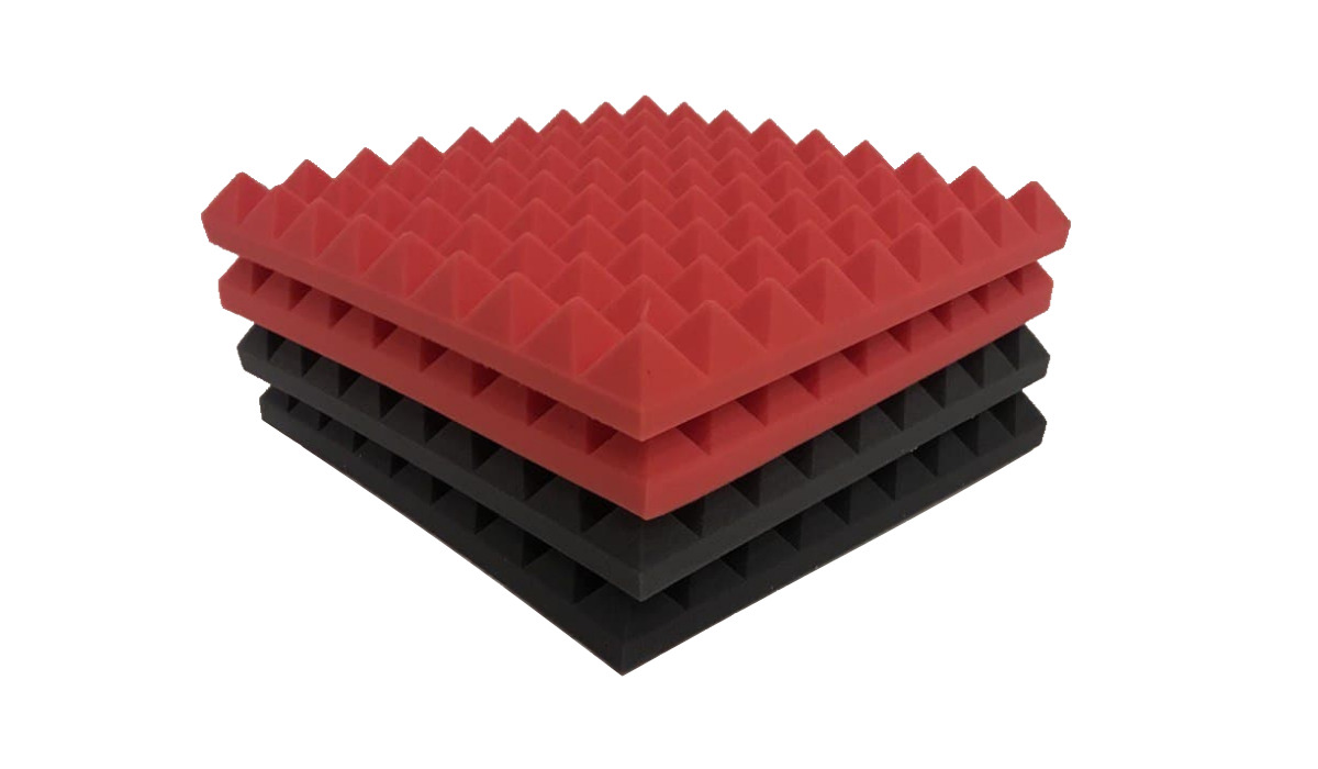 Набор акустического поролона Echoton Piramida 30 (450*450*50мм) темно-серый  + красный