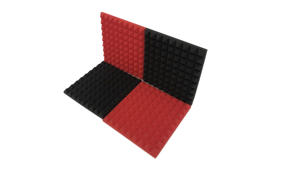 Набор акустического поролона Echoton Piramida 30 (450*450*50мм) темно-серый  + красный
