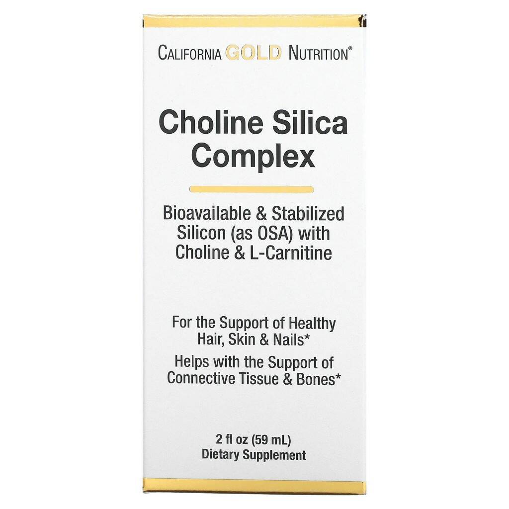 California Gold Nutrition Choline Silica Complex, 2 fl oz (59 ml) - купить в Москве, цены на Мегамаркет | 100048175529