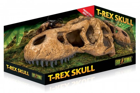 Декорация для террариума Exo Terra Череп тираннозавра Рекса, пластик, 25х14х12 см