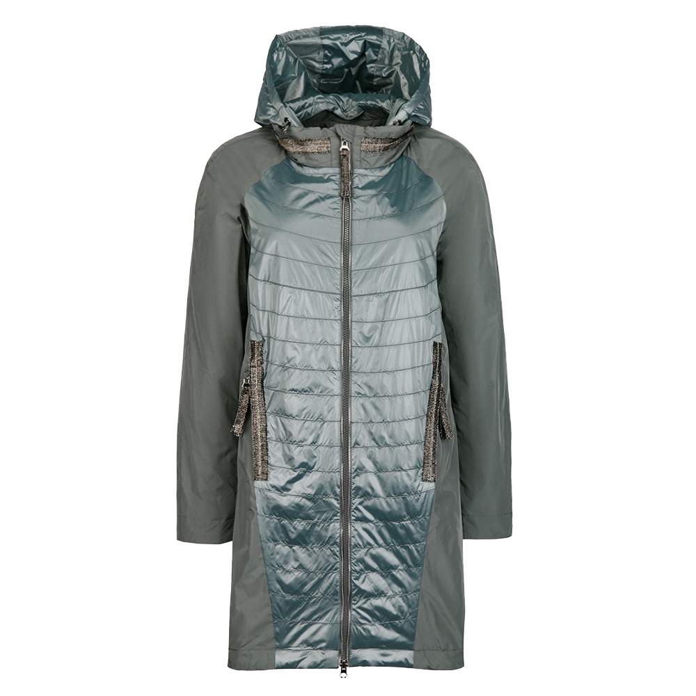 Пальто женское Westfalika JD19-350-B144D-1 зеленое 50 RU