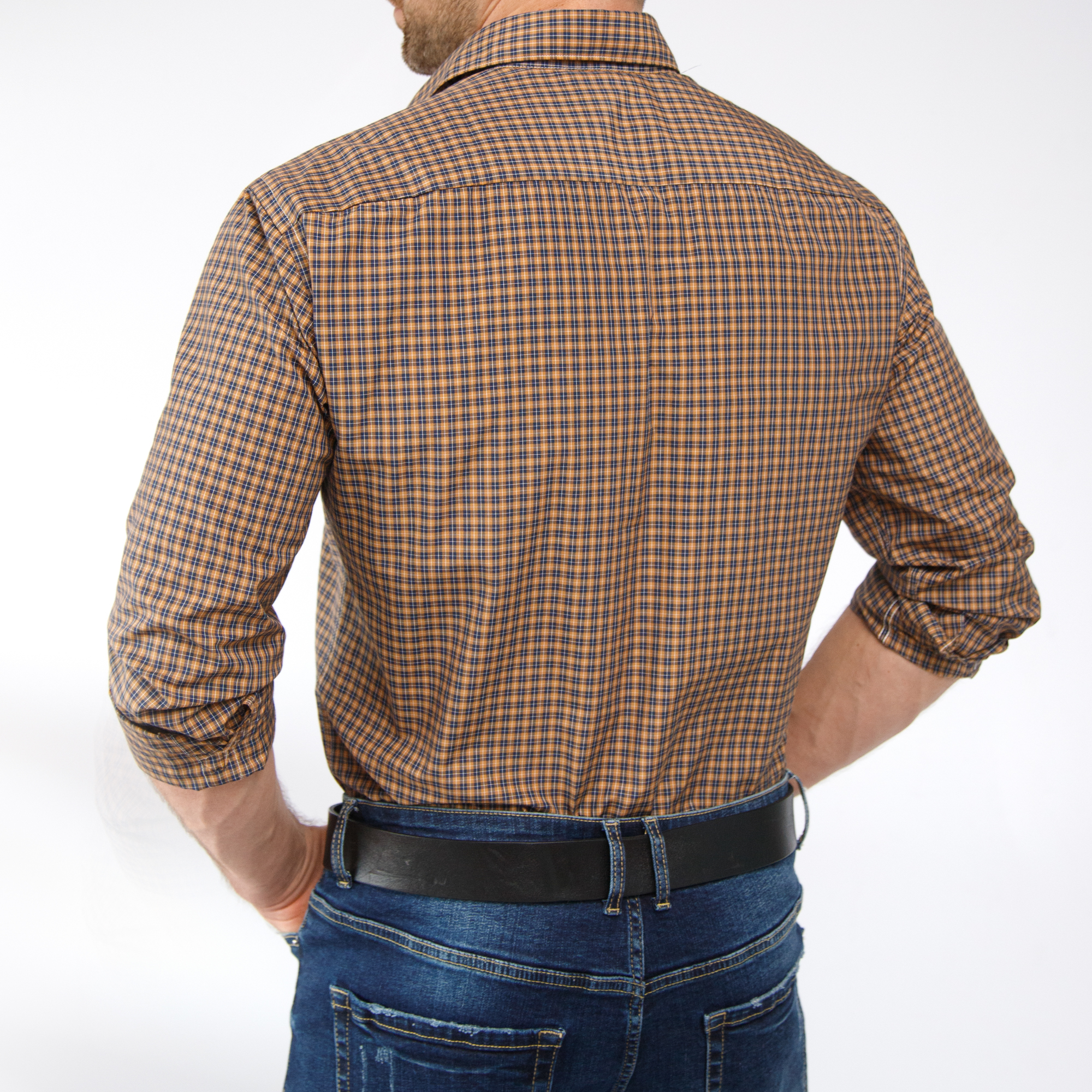 Рубашка мужская WOMEN MEN WMOD21B09-170 коричневая 43
