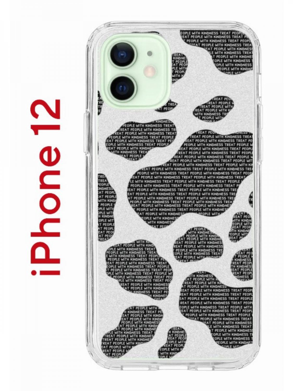 Чехол на iPhone 12/12 Pro с принтом Kruche Print Доброта, бампер с защитой  камеры, купить в Москве, цены в интернет-магазинах на Мегамаркет