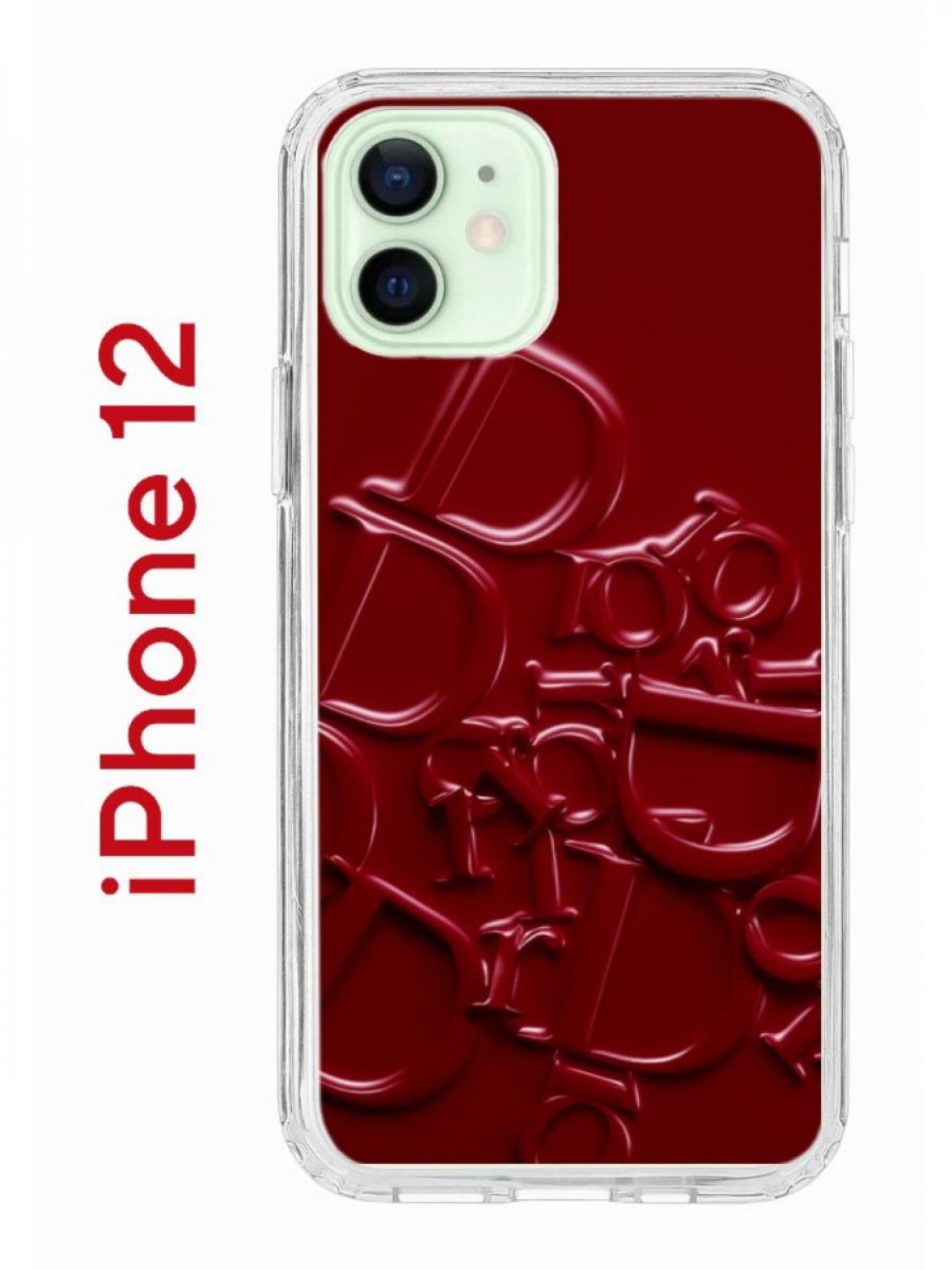 Чехол на iPhone 12/12 Pro с принтом Kruche Print Dior, бампер с защитой  камеры, купить в Москве, цены в интернет-магазинах на Мегамаркет