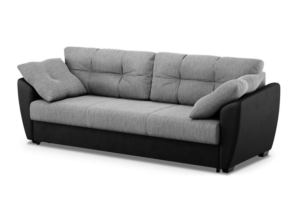 Диван-кровать Элегантный Стиль Амстердам-7 70, серый; черный - купить в ТОРГ ММ, цена на Мегамаркет