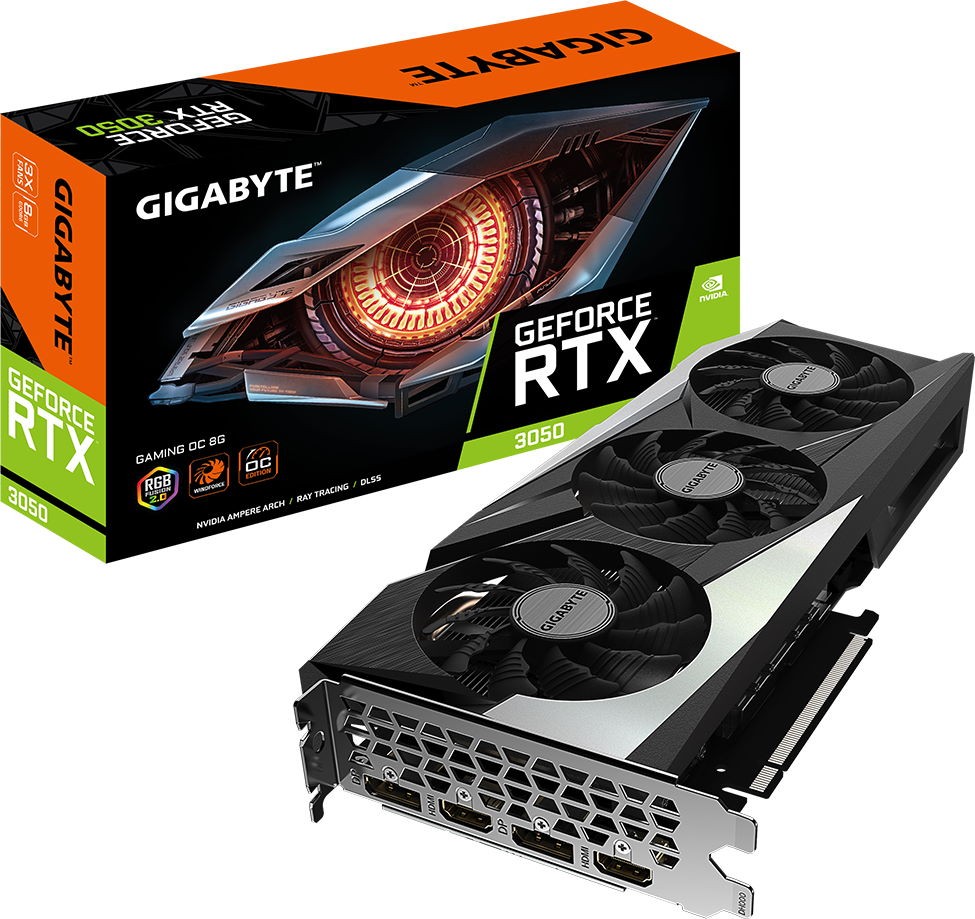 Видеокарта GIGABYTE NVIDIA GeForce RTX 3050 Gaming OC (GV-N3050GAMING  OC-8GD) - отзывы покупателей на маркетплейсе Мегамаркет | Артикул:  100030483410