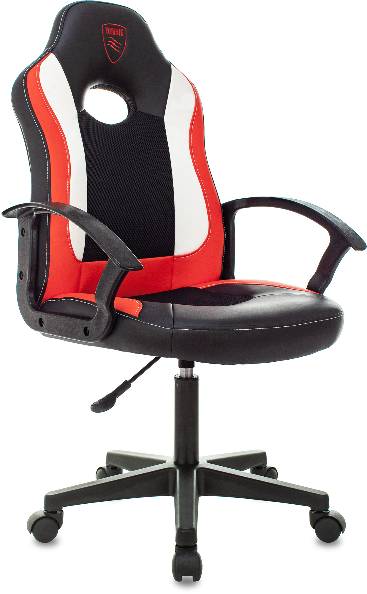 Кресло игровое ZOMBIE 11LT RED черный/красный, текстиль/эко.кожа, крестовина пластик - купить в Pleer.Ru (самовывоз из магазина), цена на Мегамаркет