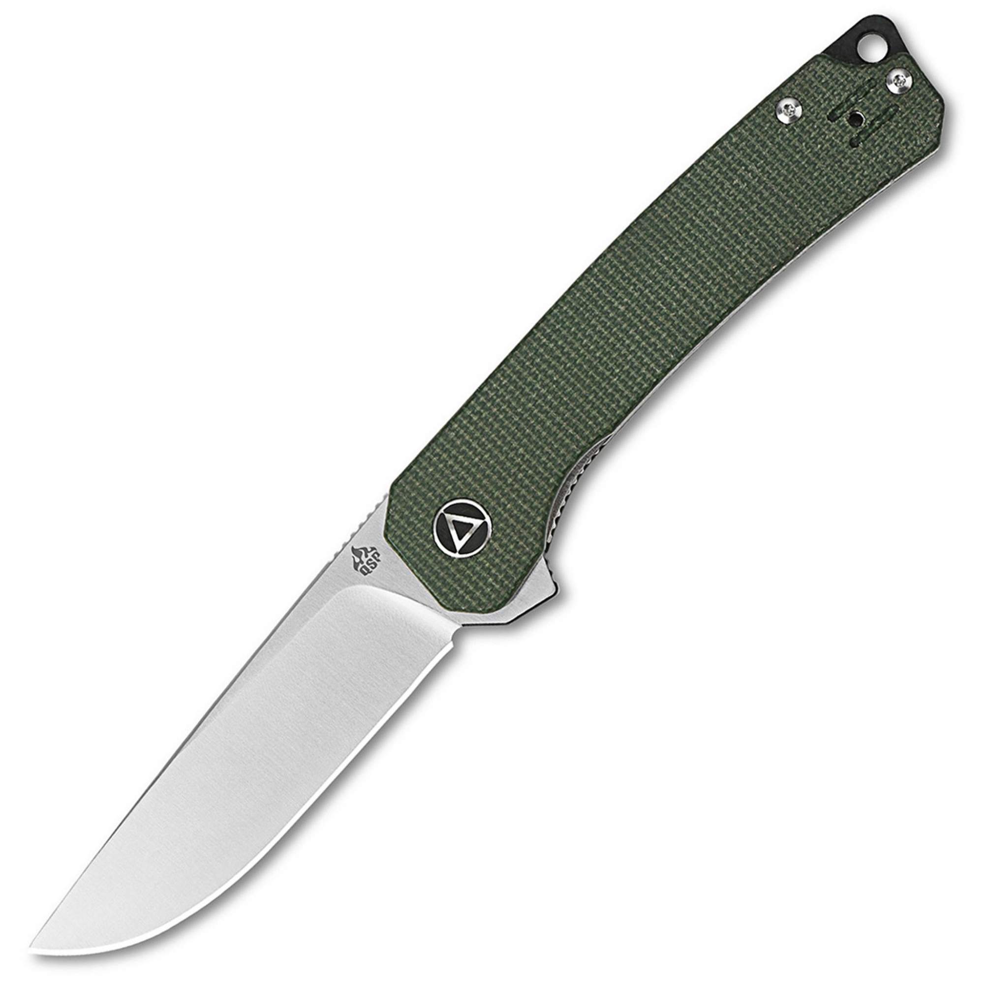 Складной нож QSP Knife Osprey QS139-C, сталь 14C28N, рукоять зеленая  микарта - купить в Москве, цены на Мегамаркет | 100048665420