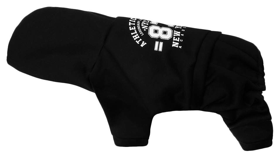 Костюм для собак Yami-Yami одежда, унисекс, черный, M, длина спины 27 см