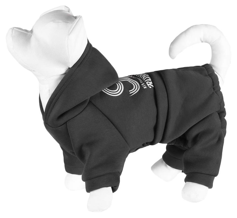 Костюм для собак Yami-Yami одежда, унисекс, серый, S, длина спины 23 см
