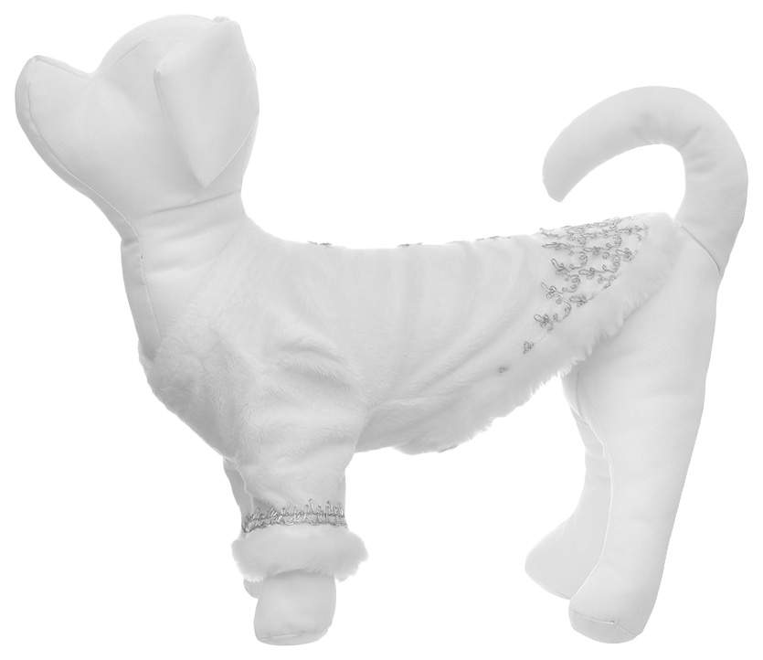 Костюм для собак Tappi одежда Луми, женский, белый, S, длина спины 23 см