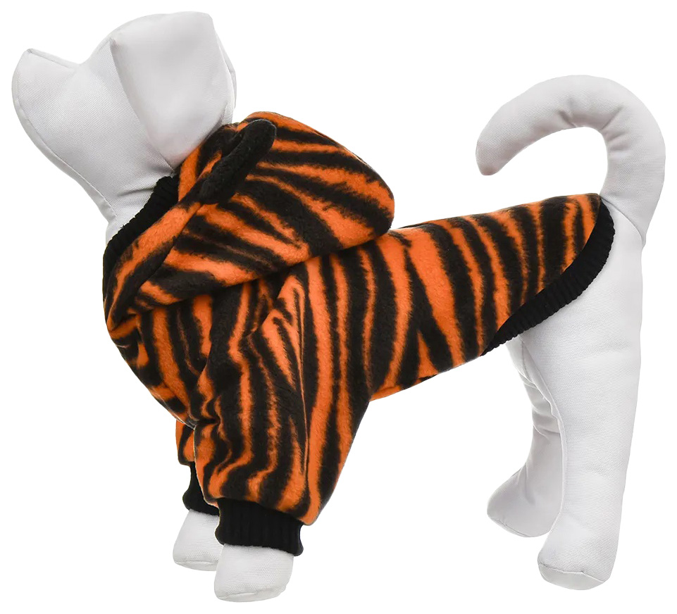 Толстовка для собак Tappi одежда Уинди, унисекс, оранжевый, черный, M, длина спины 27 см