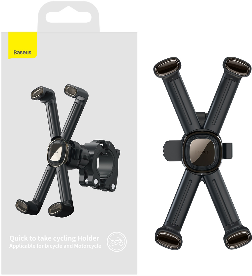 Держатель на руль Baseus Quick to take cycling Holder SUQX-01 для смартфона  4.7-6.7