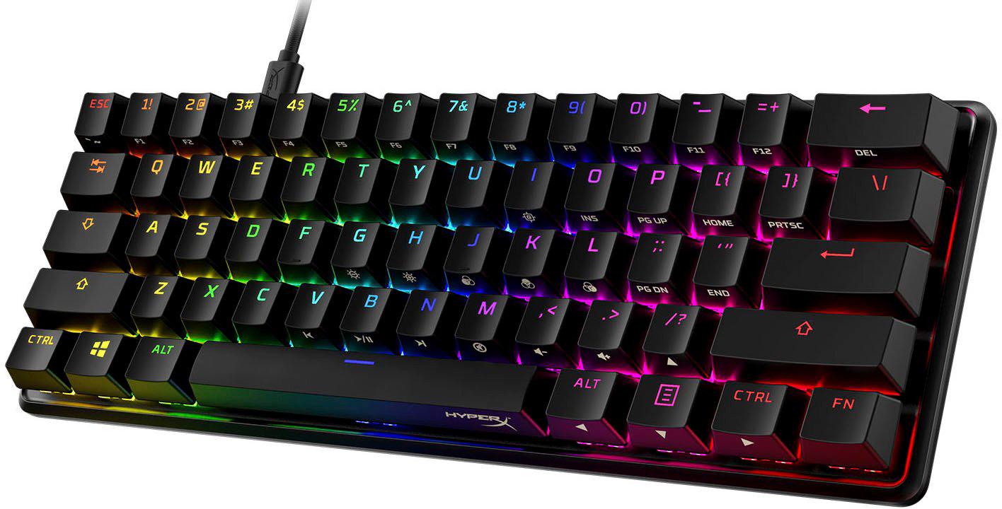 Игровая клавиатура HyperX Alloy Origins 60 Red switches USB RGB  (HKBO1S-RB-RU/G), купить в Москве, цены в интернет-магазинах на Мегамаркет