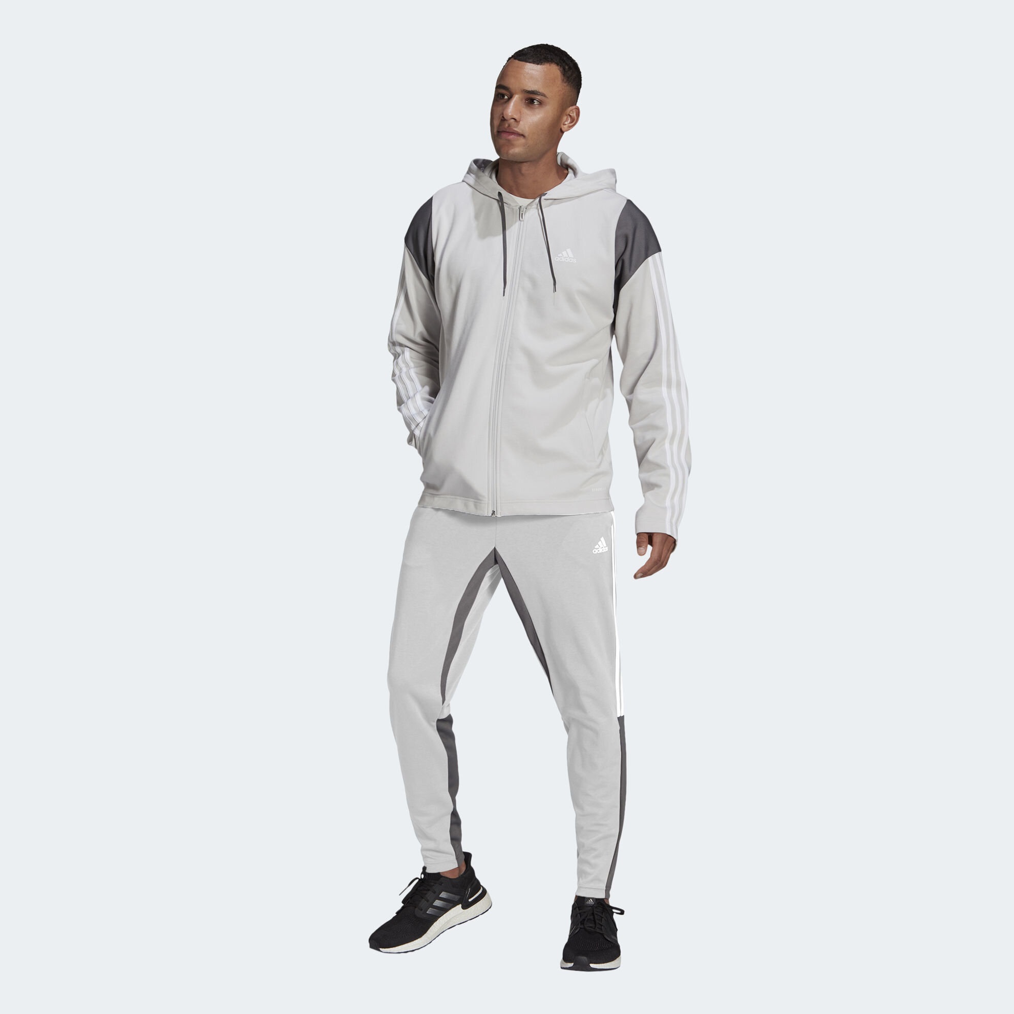 Костюм мужской Adidas GM5797 серый 2XLT 