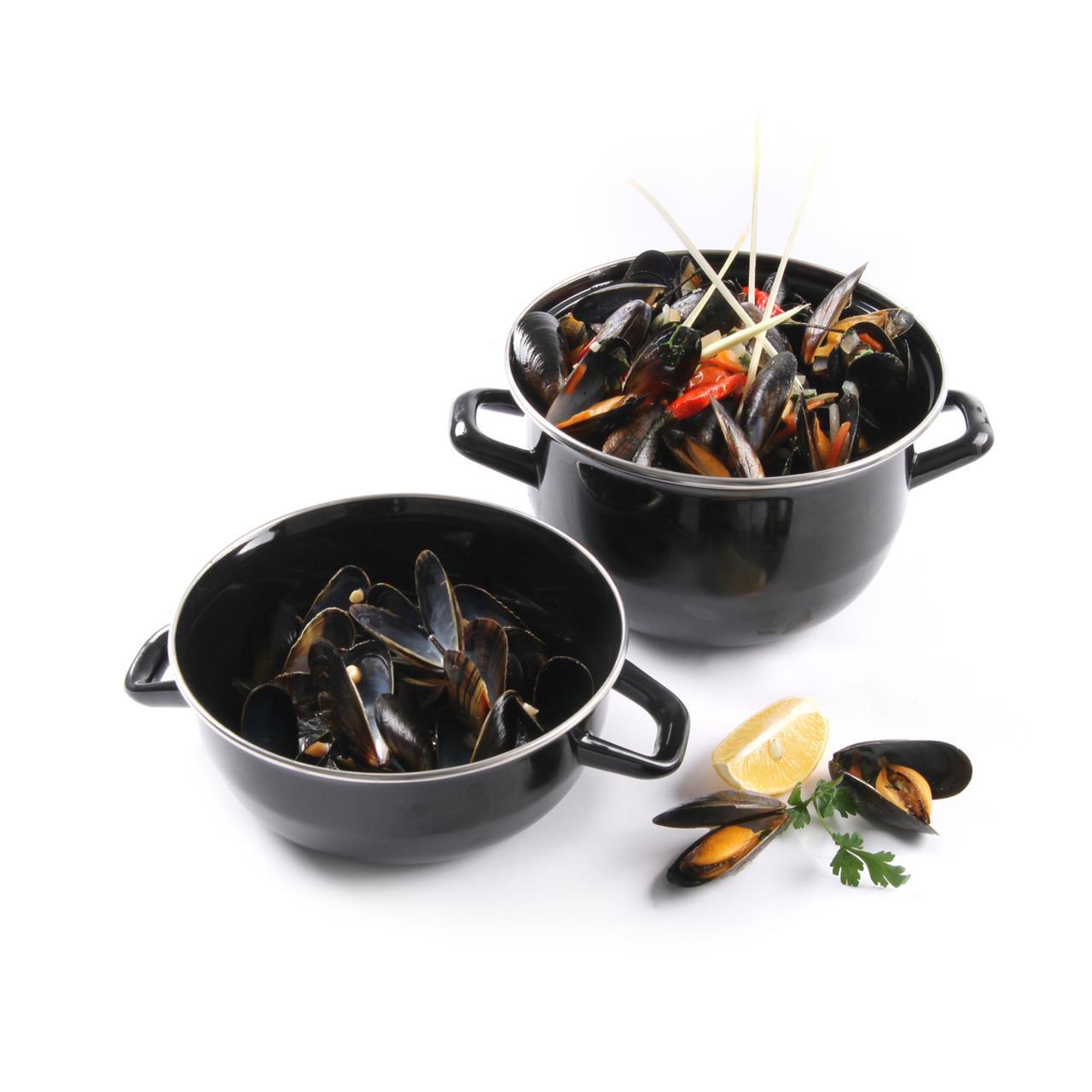 Кастрюля для мидий Cosy Trendy Mussel Pots 0,9 л черная, керамика купить в  интернет-магазине, цены на Мегамаркет