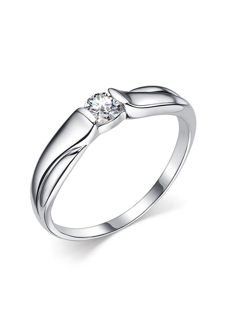 Кольцо помолвочное из серебра с фианитом р. 20,5 Kari Jewelry К630-810