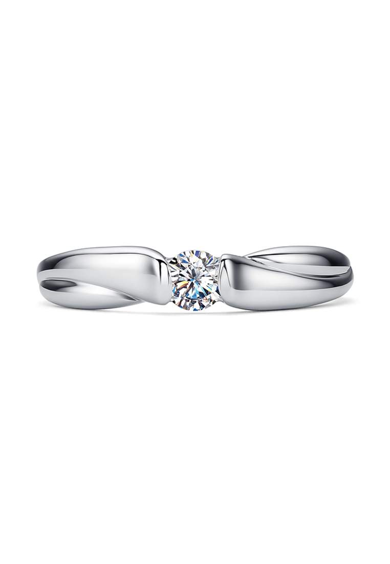 Кольцо помолвочное из серебра с фианитом р. 20 Kari Jewelry К630-810