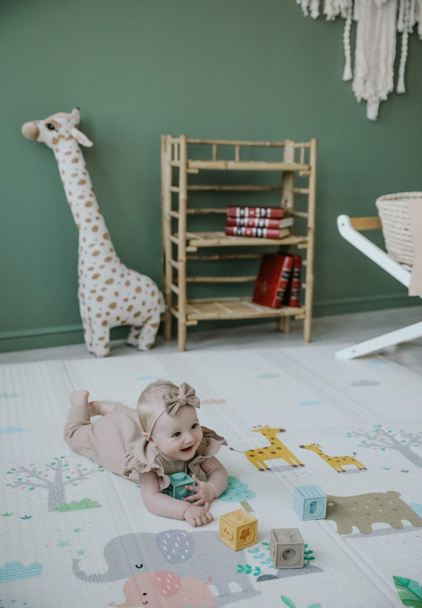 Детский коврик складной MIKMEL развивающий игровой Облачка/Зоопарк 180х200х1см MCH-FM-19