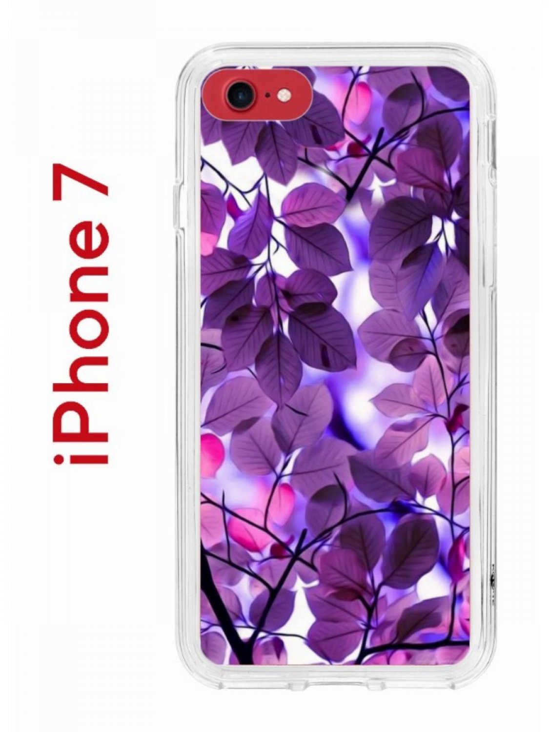 Чехол на iPhone 7,8,SE 2020 2022 Kruche Print Purple leaves, бампер с  защитой камеры, купить в Москве, цены в интернет-магазинах на Мегамаркет