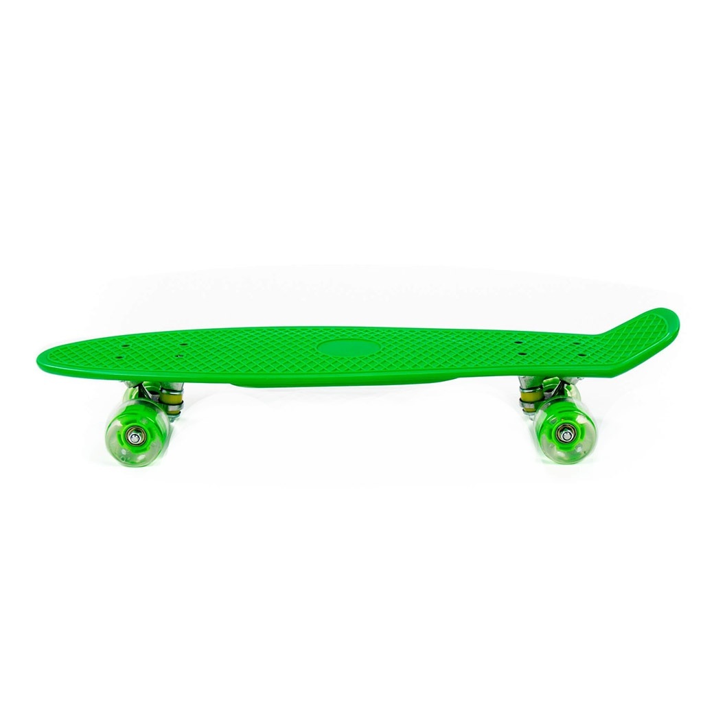 Скейтборд Полесье зеленый с зелеными колесами, 66 см