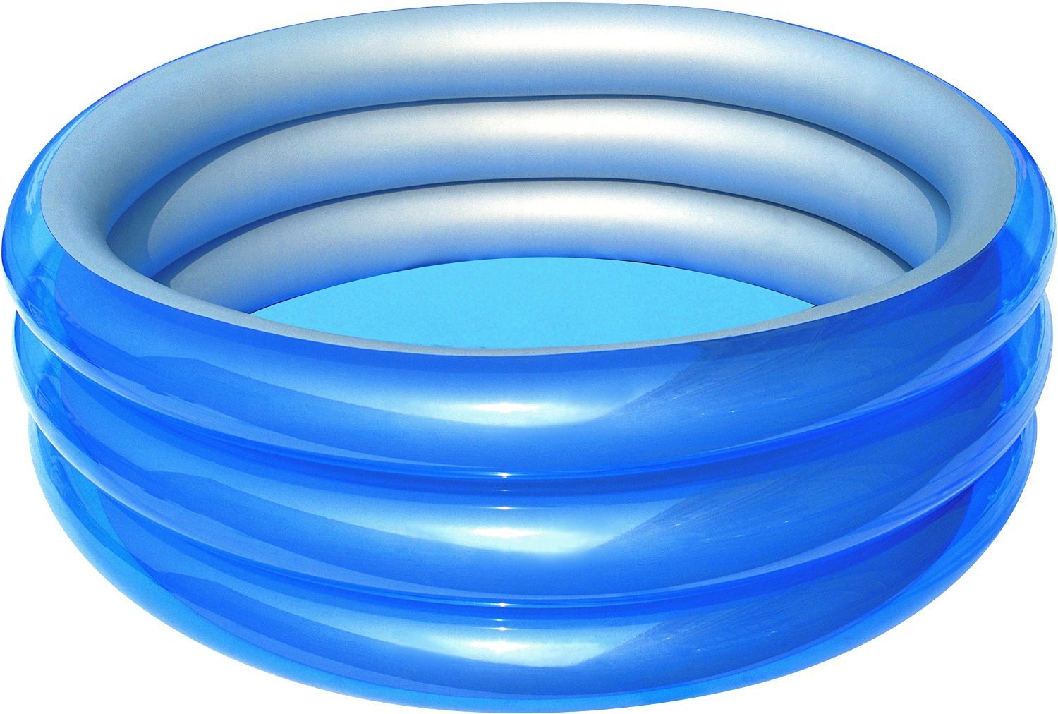 Бассейн 1Toy синий металлик, 170*53 см, 3 круга