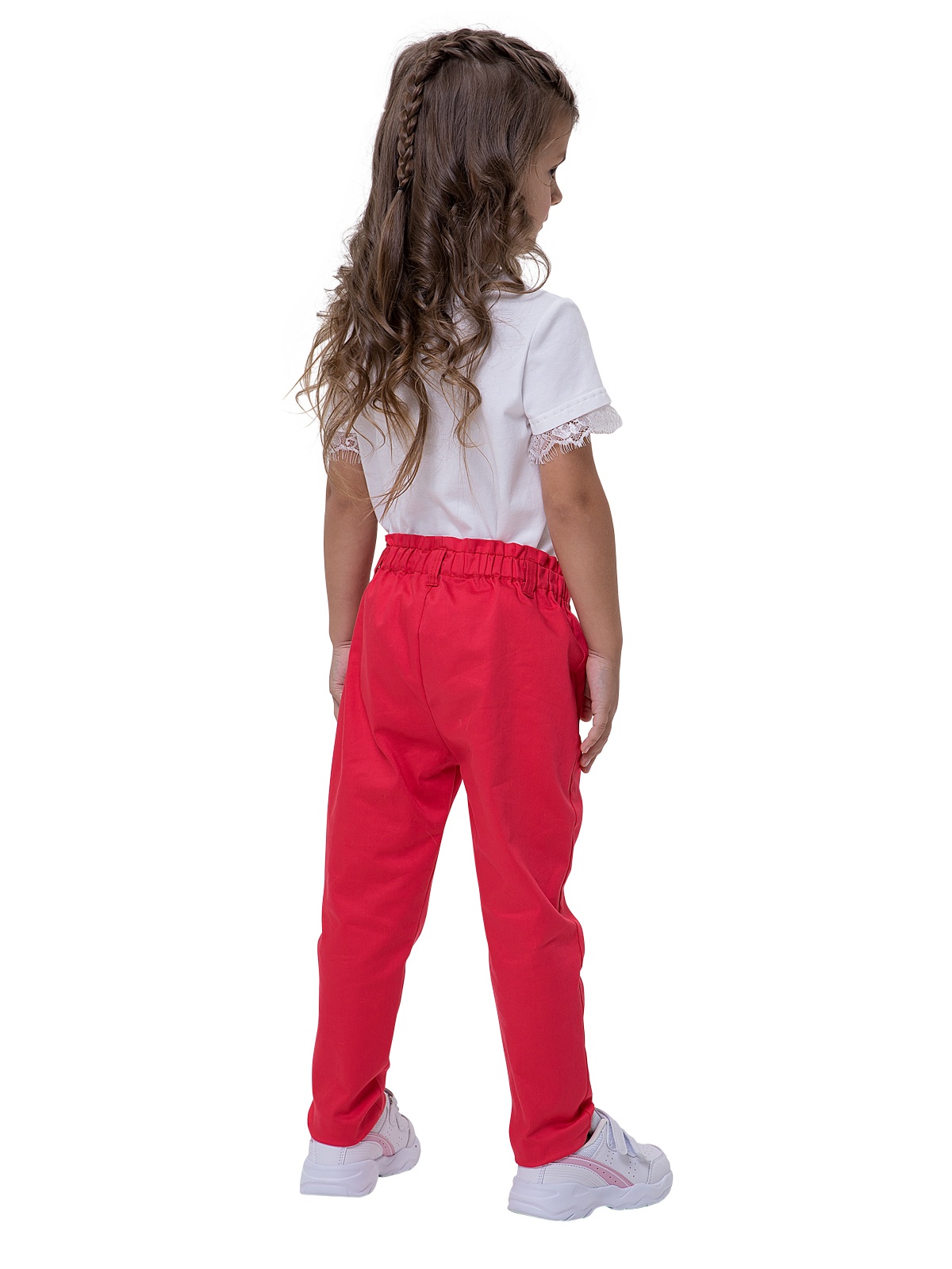 Купить брюки для девочек Карамелли О55235 цв. красный р. 134, цены в Москвена Мегамаркет