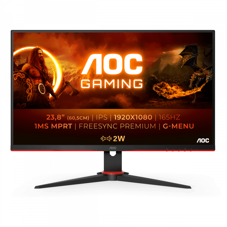 23,8" Монитор AOC GaMIng 24G2SPAE/BK черный 165Hz 1920x1080 IPS, купить в Москве, цены в интернет-магазинах на Мегамаркет