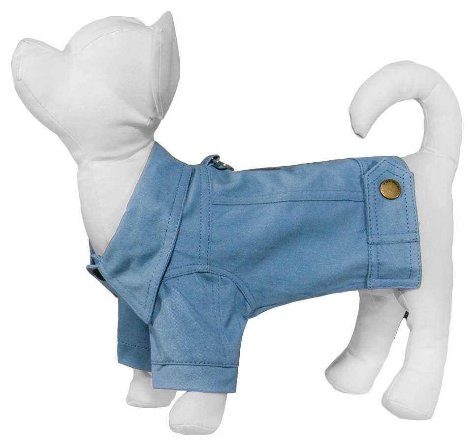 Куртка для собак Yami-Yami одежда, унисекс, голубой, S, длина спины 25 см