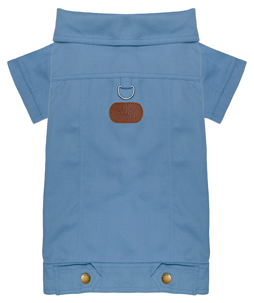 Куртка для собак Yami-Yami одежда, унисекс, голубой, S, длина спины 25 см