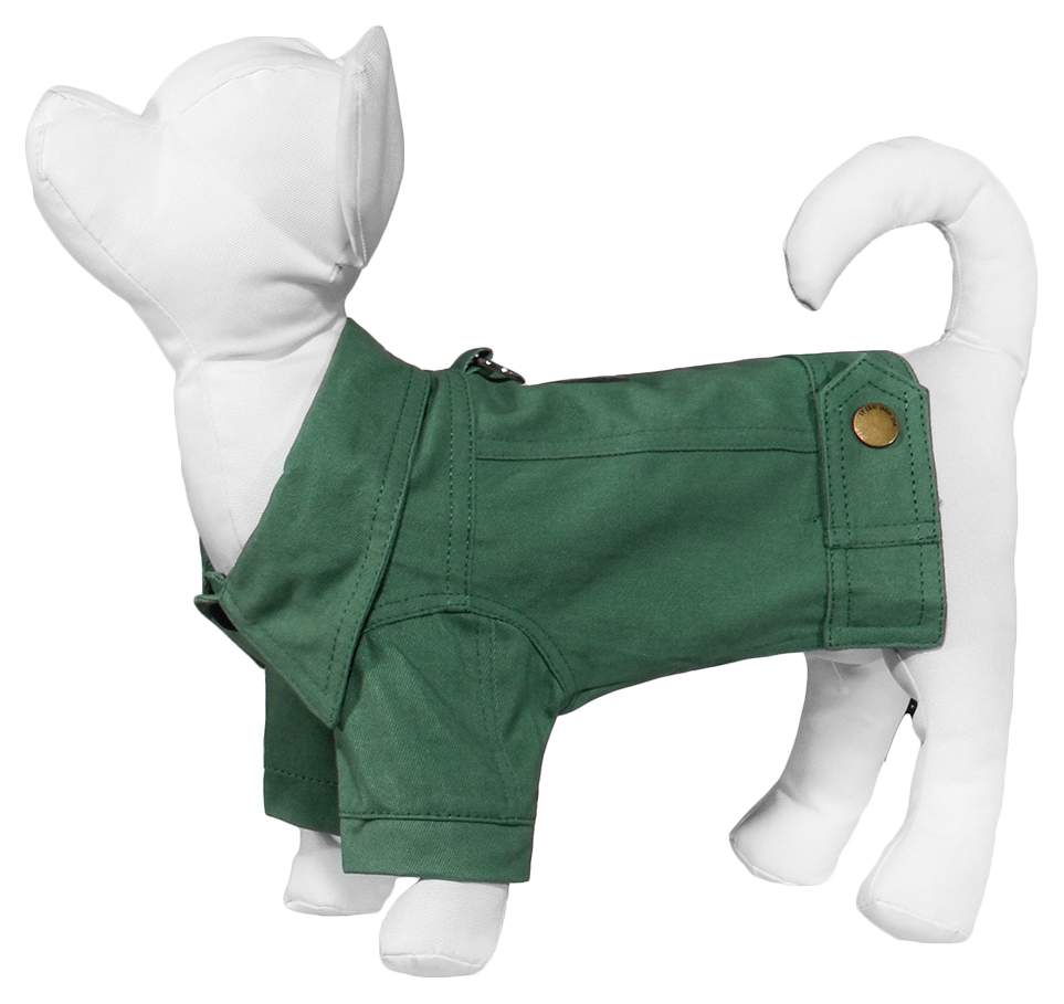 Куртка для собак Yami-Yami одежда, унисекс, зеленый, S, длина спины 25 см