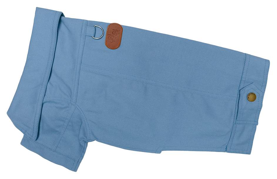 Куртка для собак Yami-Yami одежда, унисекс, голубой, XL, длина спины 40 см