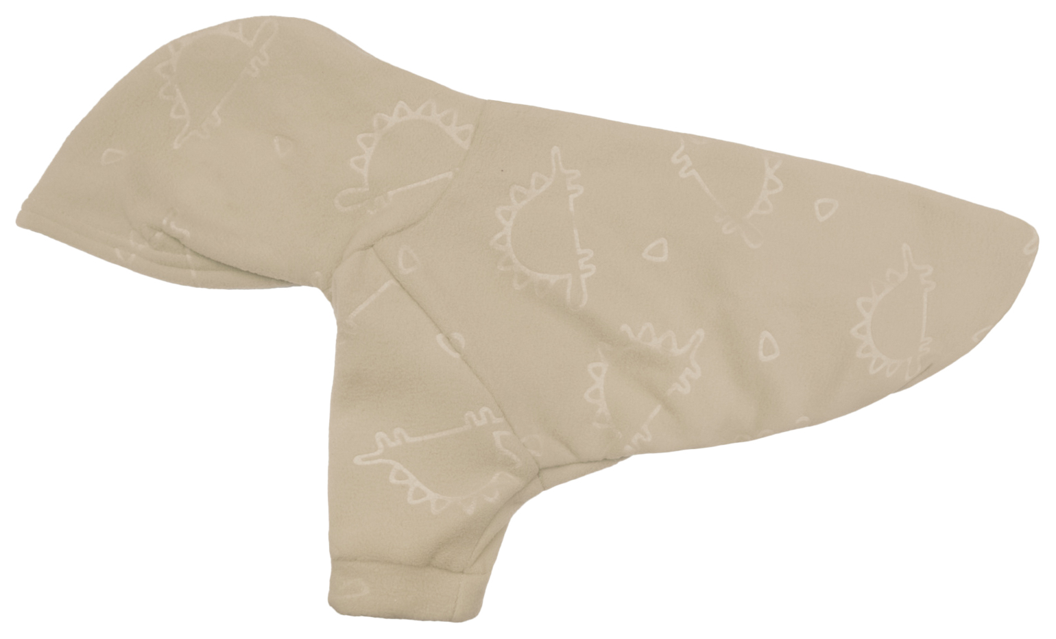Толстовка для собак Yami-Yami одежда Динозавры, унисекс, бежевый, XL, длина спины 34 см