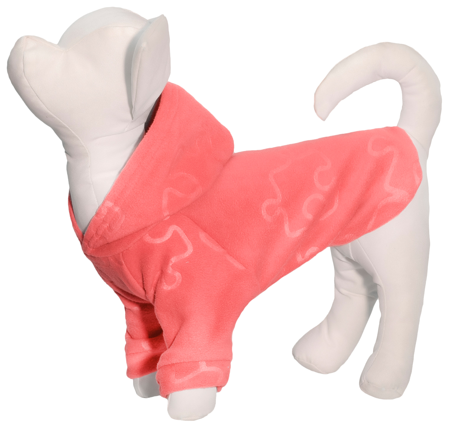 Толстовка для собак Yami-Yami одежда Пазлы, унисекс, розовый, L, длина спины 29 см