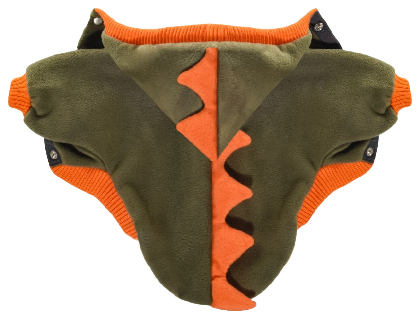 Толстовка для собак Tappi одежда Стинки, мужской, зеленый, оранжевый, M, длина спины 27 см