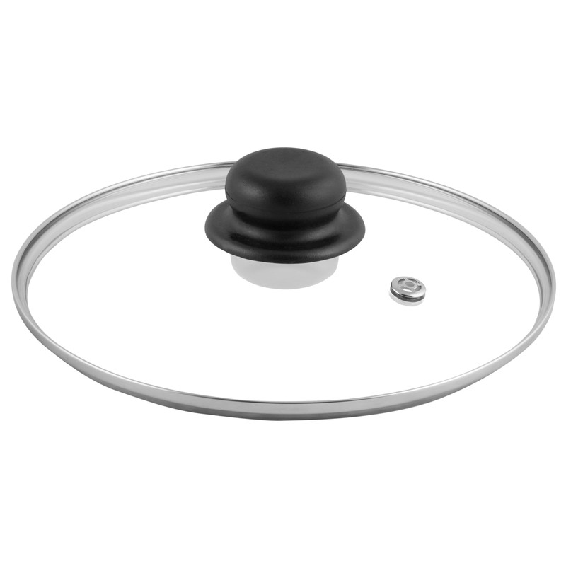 Крышка TM Традиция стекл метал обод пласт кнопка усил пар 28см - характеристики и описание на Мегамаркет
