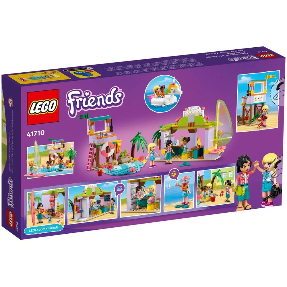 Купить конструктор LEGO Friends Развлечения на пляже для серферов, 288  деталей, 41710, цены на Мегамаркет | Артикул: 600008971428