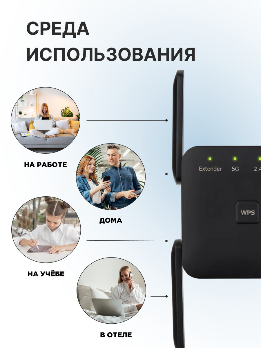 Ретранслятор Wi-Fi сигнала iMice LV-AC24 Black, купить в Москве, цены в  интернет-магазинах на Мегамаркет