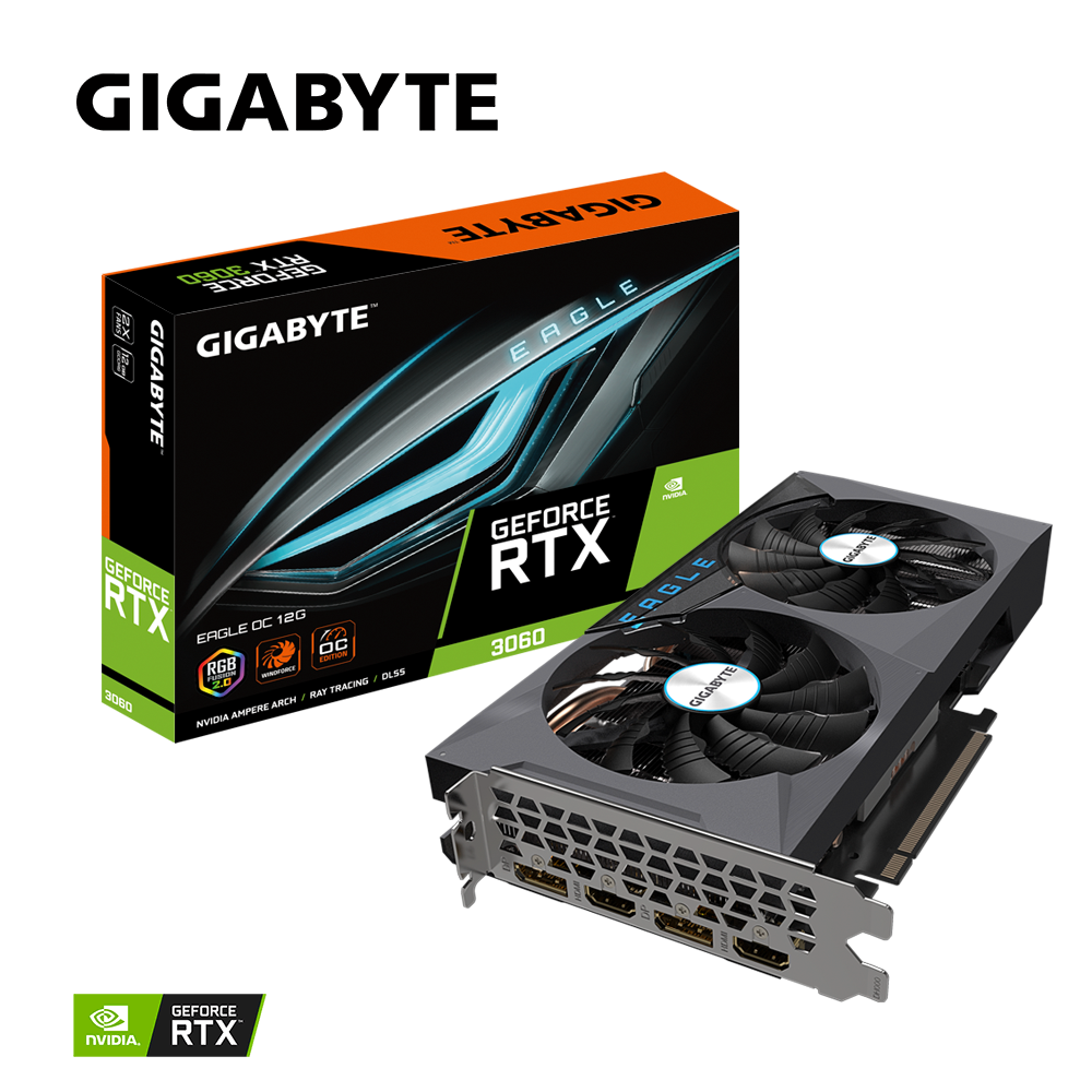 Видеокарта Gigabyte NVIDIA GeForce RTX3060 EAGLE LHR (GV-N3060EAGLE-12GD  2.0) - отзывы покупателей на Мегамаркет