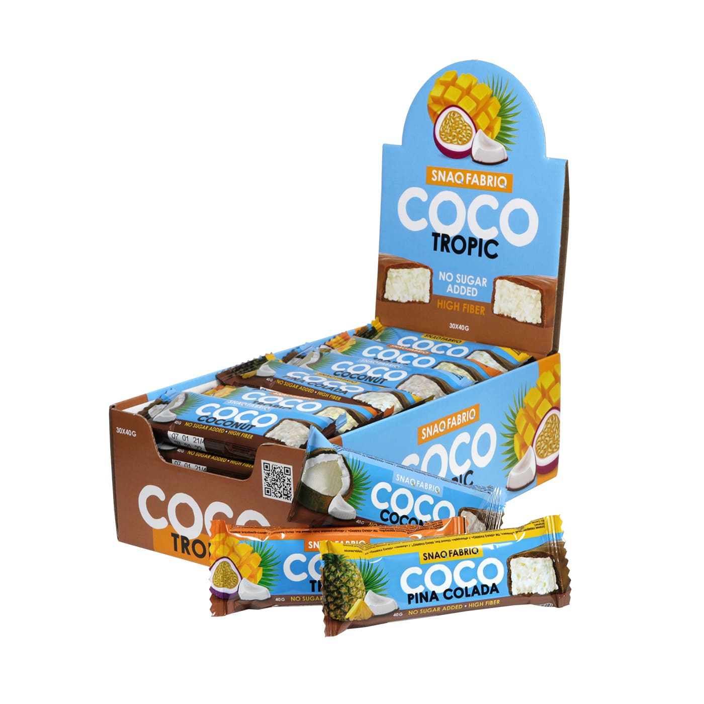 Купить кокосовый батончик Snaq Fabriq COCO в шоколаде без сахар, ассорти вкусов, 30 шт, цены на Мегамаркет | Артикул: 100029130715