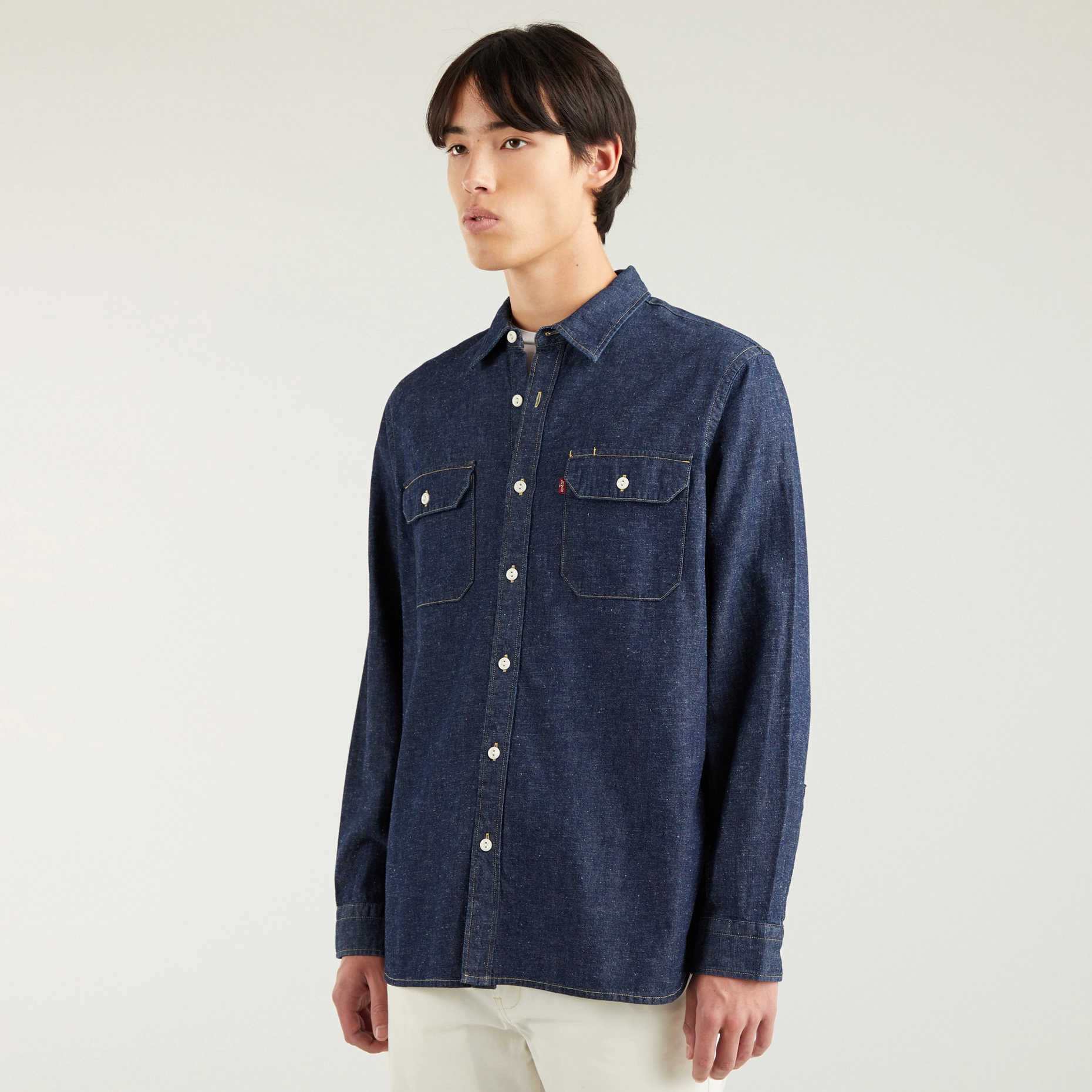Джинсовая рубашка мужская Levi's 19573-0135 синяя XL