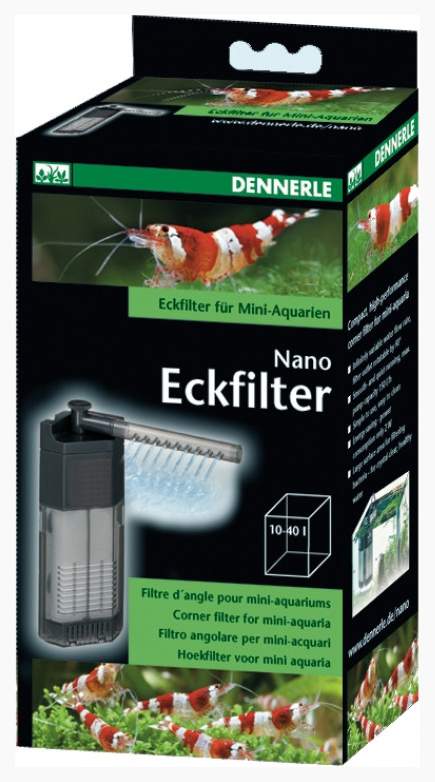 Фильтр для аквариума внутренний Dennerle Nano Clean Eckfilter, 150 л/ч, 2 Вт