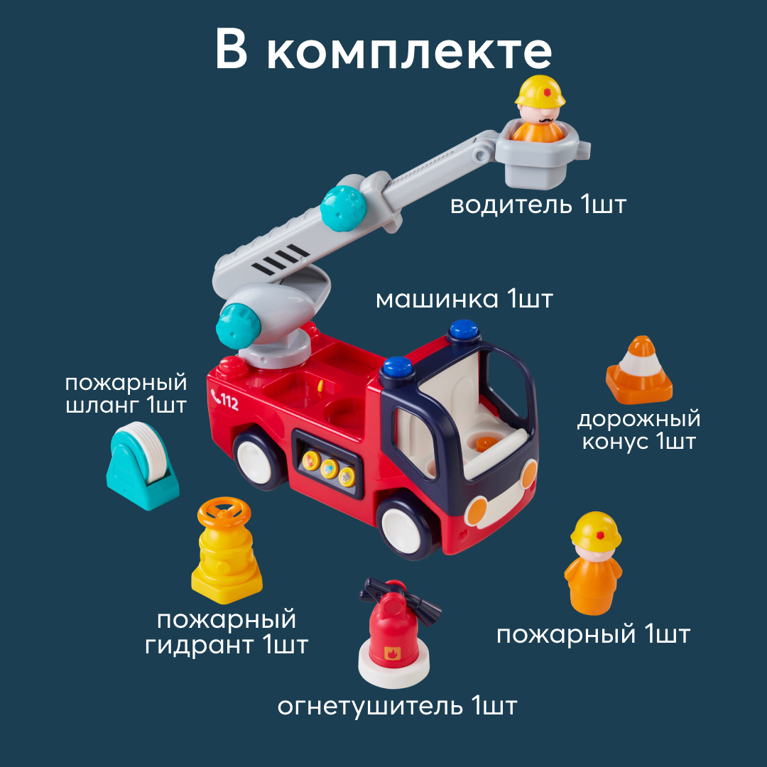 Отзывы о игрушка пожарная машина Happy Baby FIRE TRUCK 331893 - отзывы  покупателей на Мегамаркет | игрушечный транспорт 331893 - 600009369707