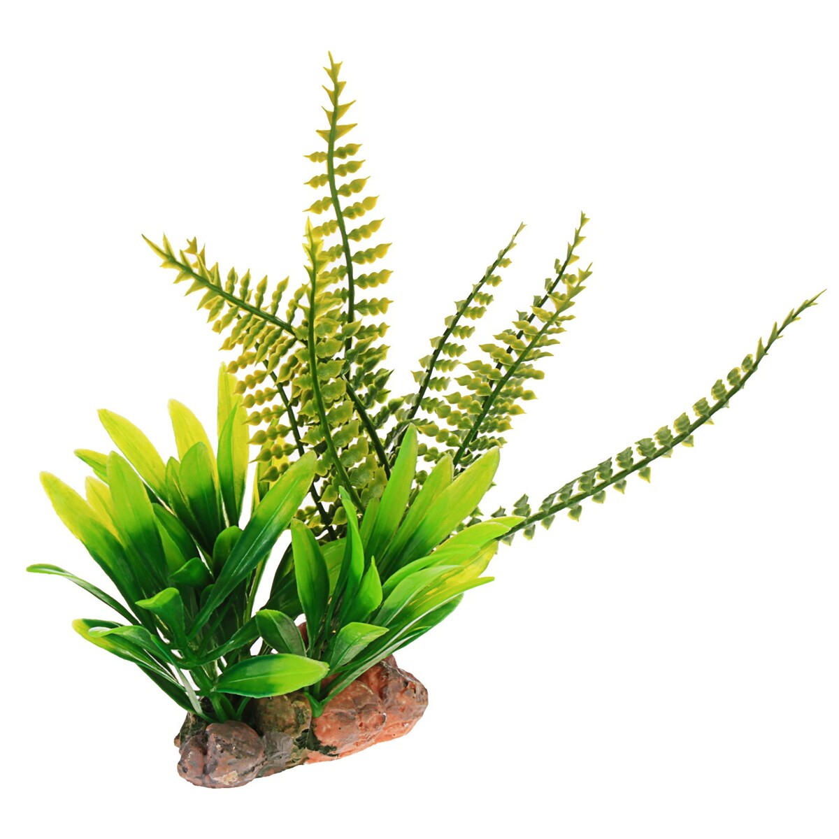 Растение Пижон Аква искусственное аквариумное на подставке под камень, 17 х 14 х 16 см - купить в Фабрика Успеха, цена на Мегамаркет